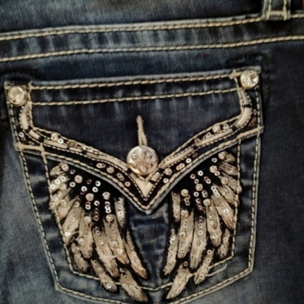 Gorgeous Long Miss Me Standard Flare Jeans With 35.5"  Inseam - Picture 2 of 9